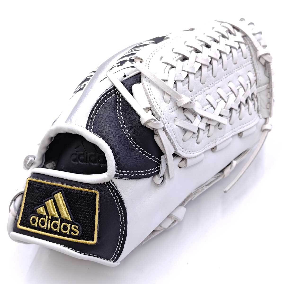 【中古】アディダス 一般軟式用グローブ KB183 右投げ オールラウンド メタリックシルバー ADIDAS