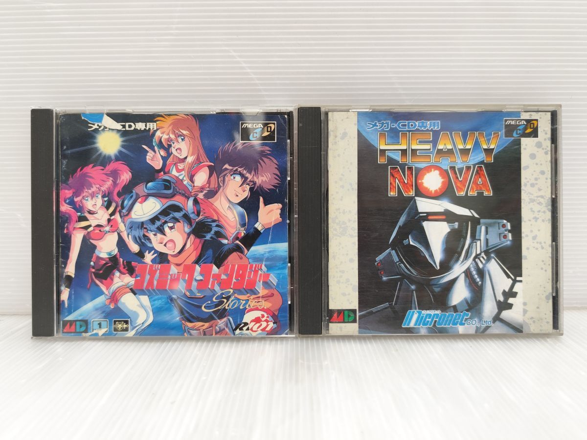 まとめて2枚　メガドライブ 　メガCD【説明書 ケース 付属】】ヘビーノバ　コズミックファンタジー　ソフト