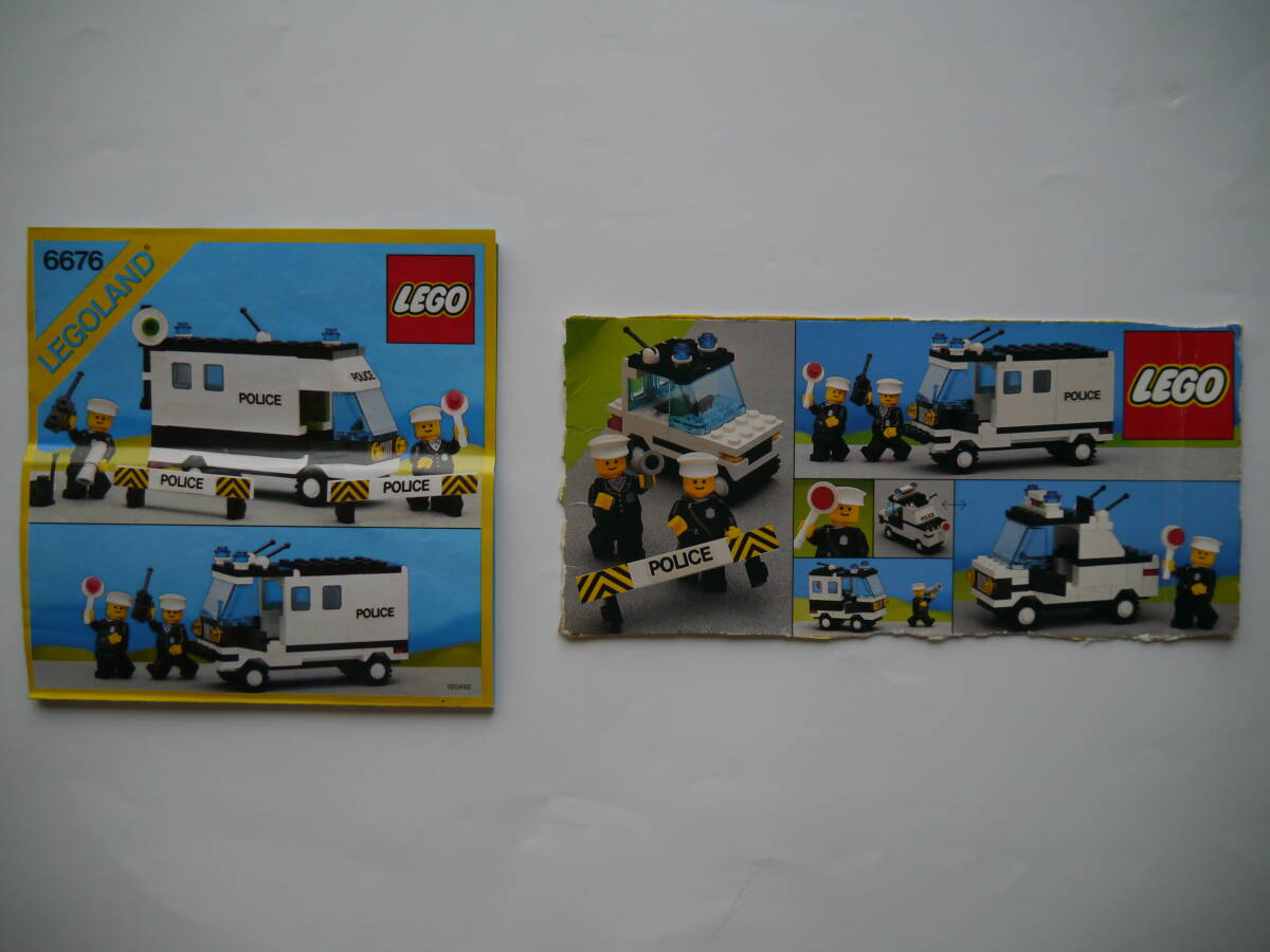 【説明書+箱の一部のみ】レゴランド[LEGOLAND] #6676 検問所/Mobile Command Unit 1986年 警察 オールドレゴ ヴィンテージ レトロ