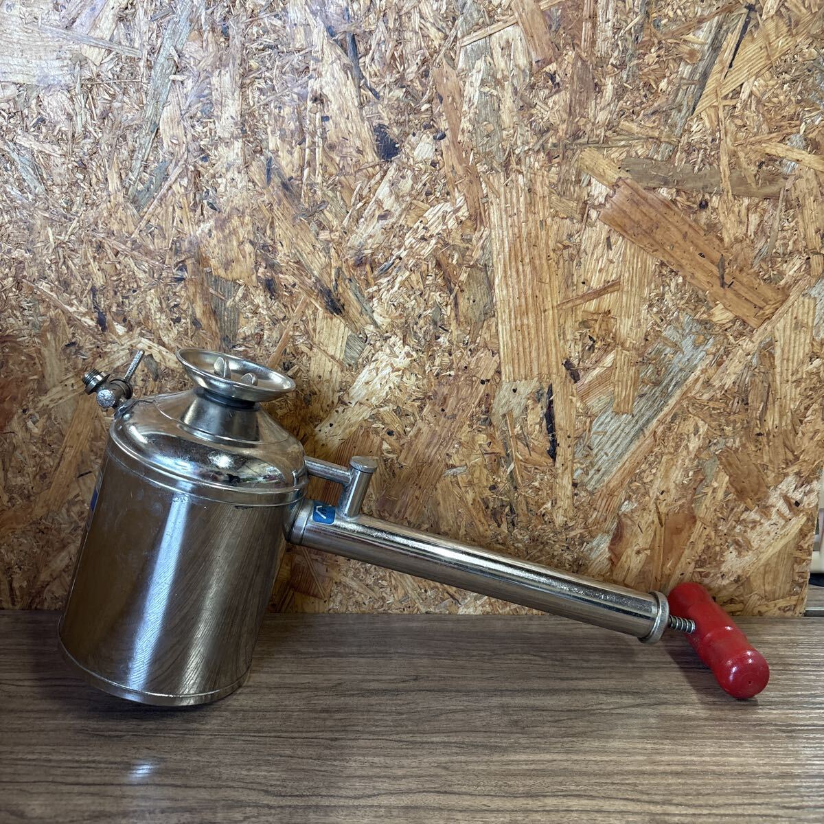 ◎アサヒ始◎噴霧器◎手動ピストン型◎ステンレス杓型◎園芸用品◎昭和レトロ◎アンティーク◎赤ハンドル◎中古品◎引取可能◎札幌◎北海道