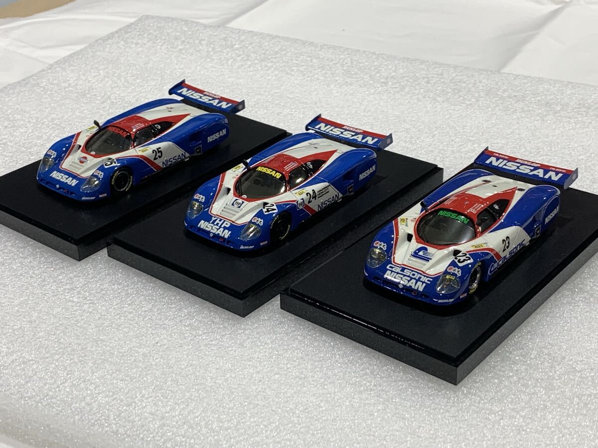 1/43 日産 R89C ミニカー 3台セット　 NISSAN ルマン　ニスモ社長室展示品　NISMO グループC 完成品　美品　YHP CALSONIC
