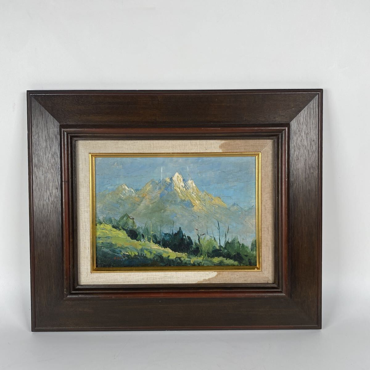 真作保証　田村清輝　油彩　油絵　風景画　額装　額縁　絵　絵画　作家　在銘　画家　骨董品　古美術品　【71】