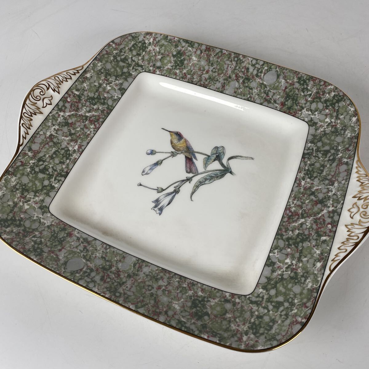 WEDGWOOD ハミングバード ウェッジウッド 大皿 プレート 洋食器 スクエアプレート B Bプレート HUMMING 西洋 全長28.2cm【710】