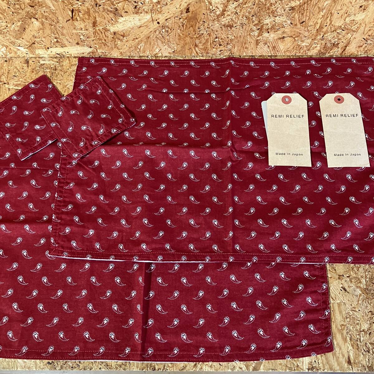 REMI RELIEF JOURNAL STANDARD コースター ランチョンマット 2セット アカ コラボ 別注 限定 レミ レリーフ バンダナ Made in Japan