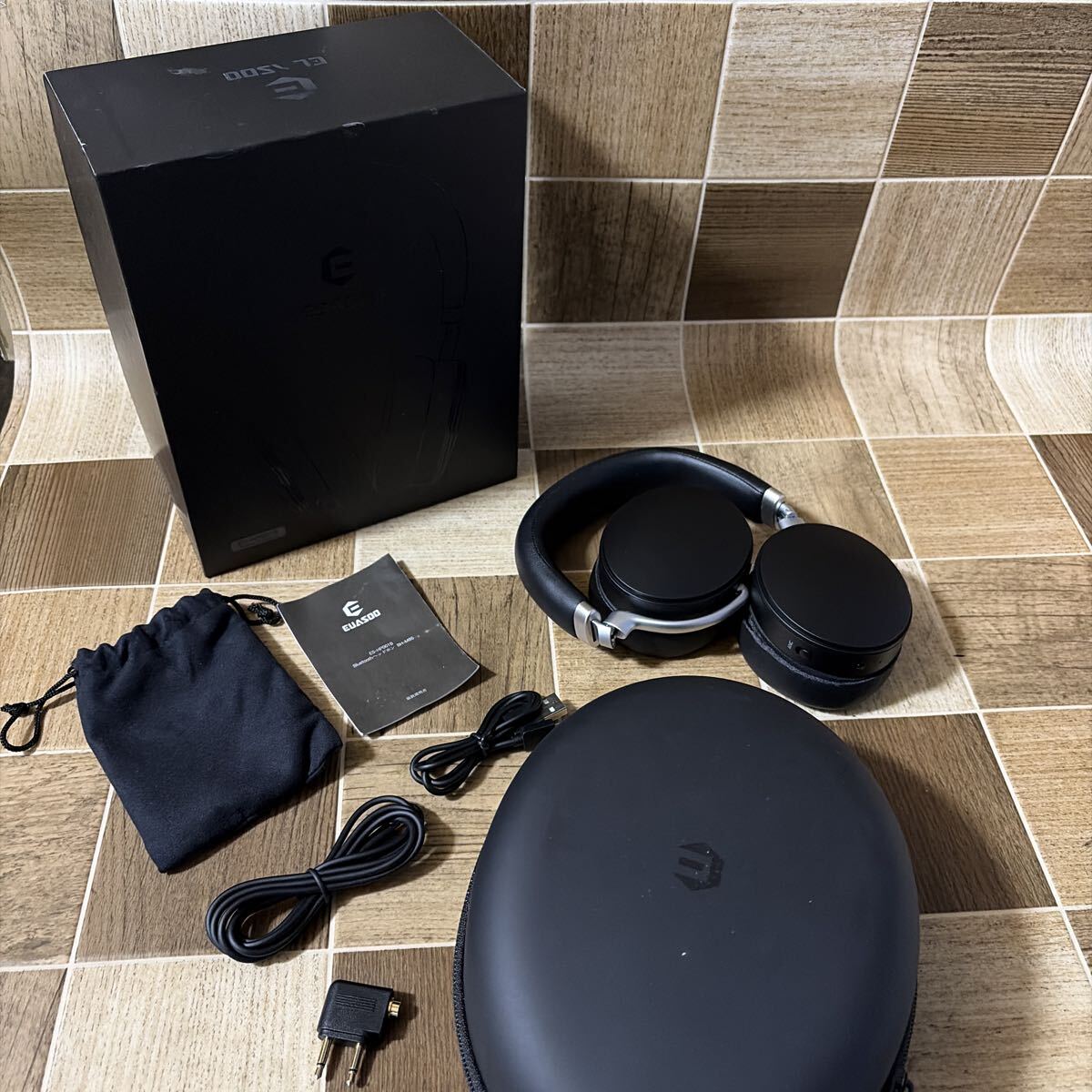 EUASOO ユアスー Bluetooth ワイヤレス ヘッドホン ブラック 中古品