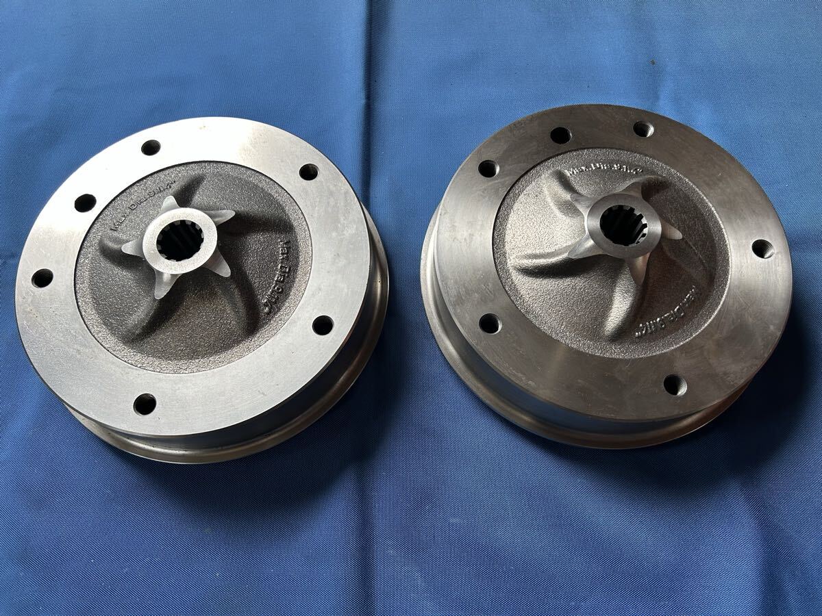 空冷 VW GERMAN リア ブレーキドラム 4穴→5穴 205PCD ビートル タイプ1 カルマンギア バス タイプ２ スイングアクスル IRS ドイツ 純正 