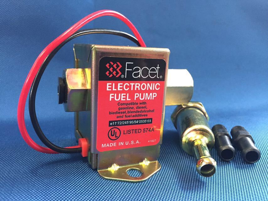 送安! FACET フューエル 電磁 ポンプ 12V ガソリン 燃料 キャブ ソレックス ウエーバー 旧車 アメ車 英車 独車 ミニ MG ロータス FIAT 356