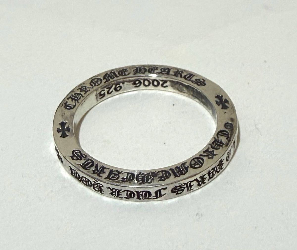 Chrome Hearts クロムハーツ SPACER 3mm ラスベガス 限定？　スペーサー リング 19号 シルバー　925 指輪　クロス　セメタリー