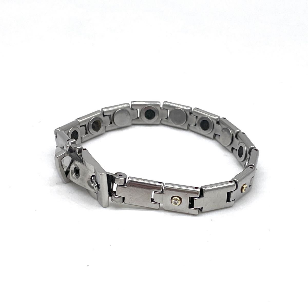 美品 J GERMA ゲルマニウム ブレスレット K18 18金 ダイヤ 0.14ct 総重量約29.0g 1516
