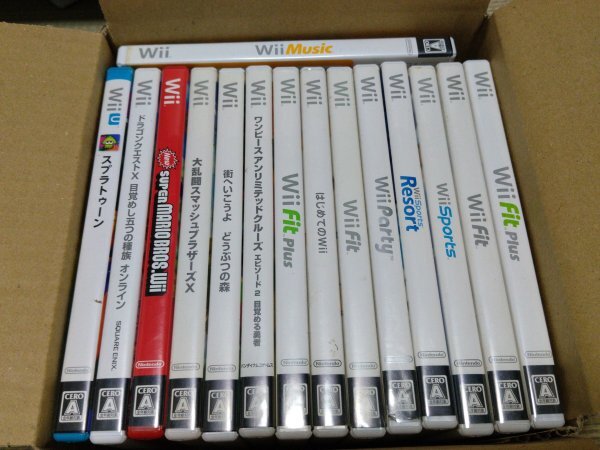 Wii/WiiUまとめ15本セット　スプラトゥーン/ドラゴンクエスト/スーパーマリオ/大乱闘スマッシュブラザーズ/どうぶつの森/ワンピース/MUSIC