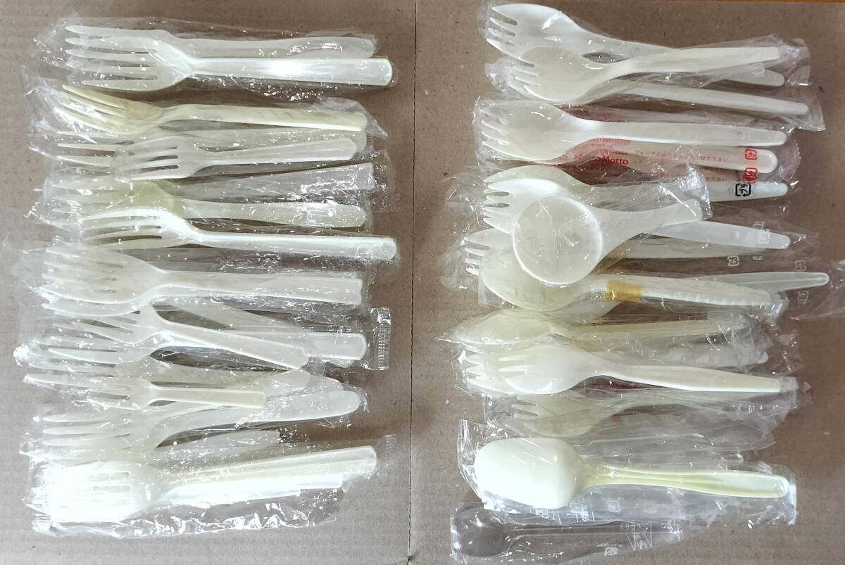 スプーン スプーンフォーク フォーク 等50本くらい プラスチック製