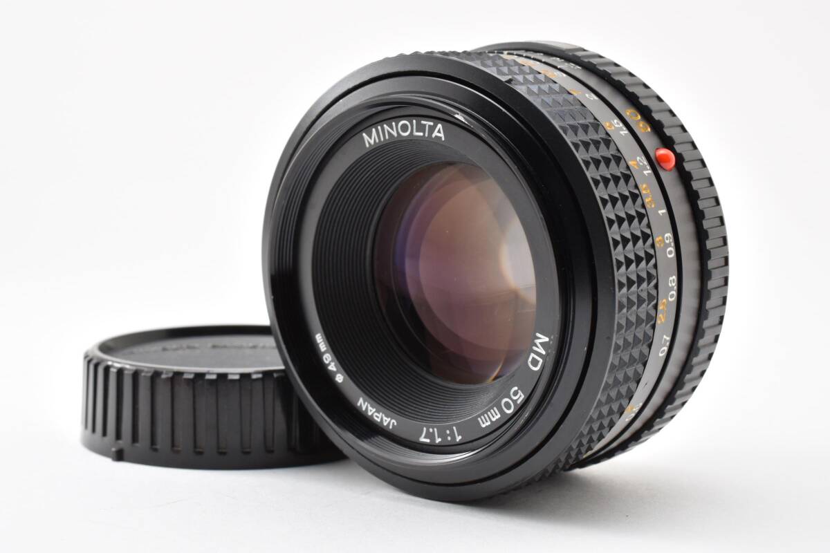【美品】MINOLTA ミノルタ MD Rokkor 50mm F1.7 単焦点レンズ 名玉 オールドレンズ #2974456