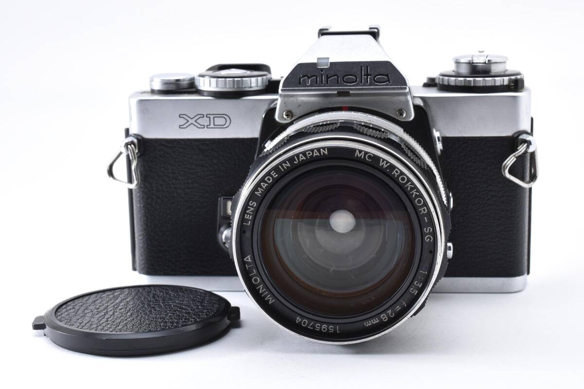 【美品-】MINOLTA ミノルタ XD MC W.ROKKOR 28mm F3.5 フィルム一眼レフカメラ #2990720