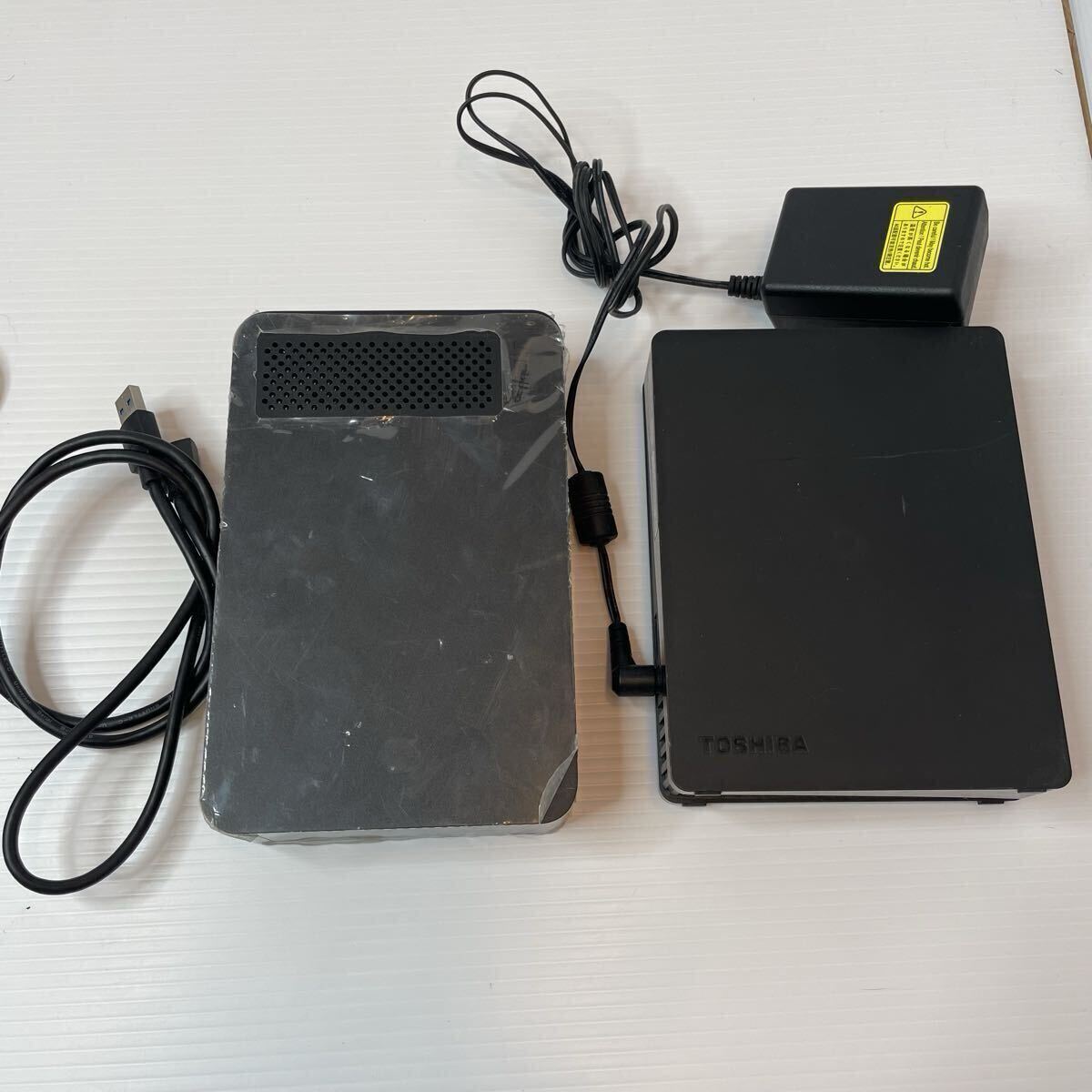 現状品☆外付けHDD 2台セット BUFFALO / TOSHIBA ジャンク品 外付けハードディスク バッファロー 東芝