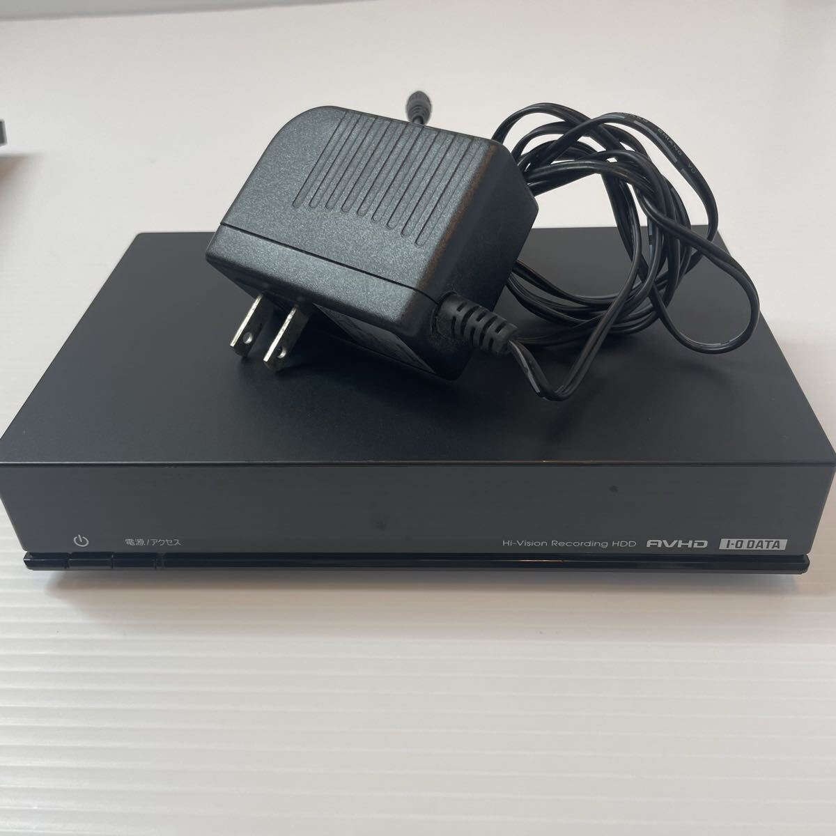 【通電確認済】I-O DATA 外付けHDD 1TB AVHD-U1.0VKS 本体＋ACアダプターセット テレビ録画用 動作未確認 ジャンク扱い