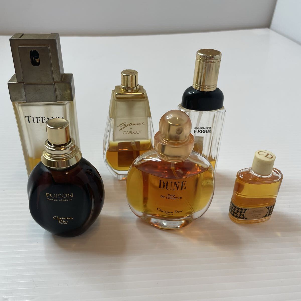 廃盤☆レア香水 6点 ディオール プワゾン デューン ティファニー カプッチ フェレ ミスディオール Christian Dior TIFFANY EDT まとめ売り