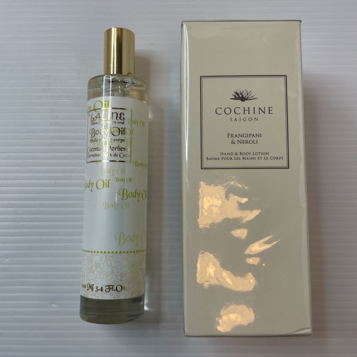 【新品】ラグジュアリーボディケア 2点セット ラリン ボディオイル ココナッツバーベナ 100ml ＆ コチネ ボディローション シリカ
