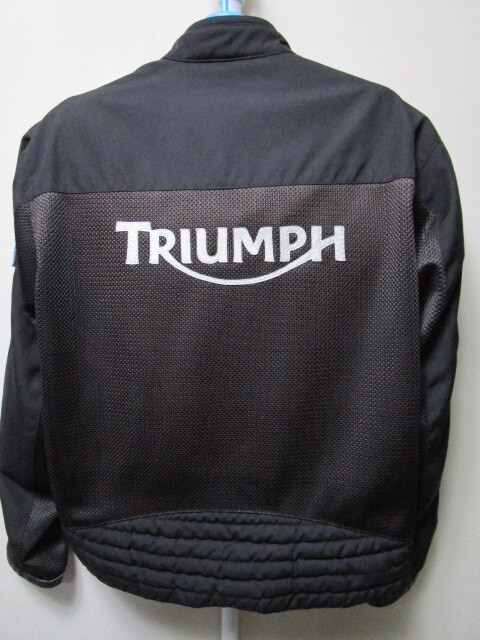 トライアンフ ナイロンメッシュ ライディングジャケット（TRIUMPH MOTORCYCLEプロテクター付きライダースジャケット）