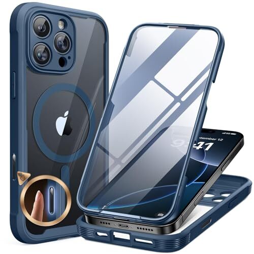 iPhone16pro ストームブルー Miracase iPhone16pro ケース MagSafe対応 スマホケース いPh