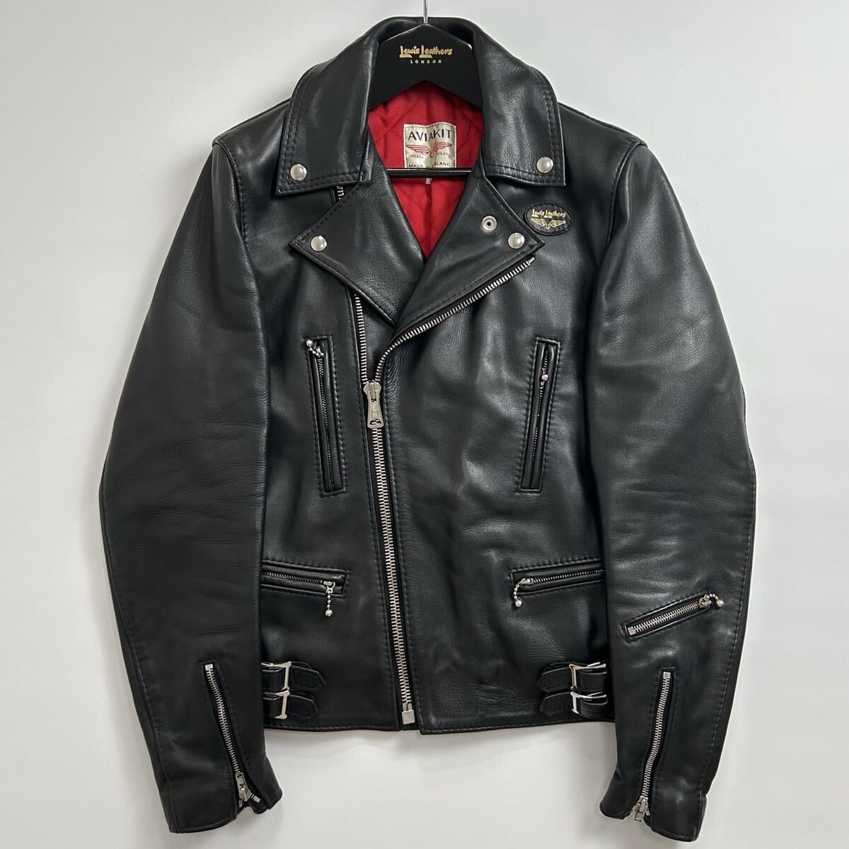 美品 Lewis Leathers ルイスレザー ライトニング ダブルライダース レザージャケット ブラック