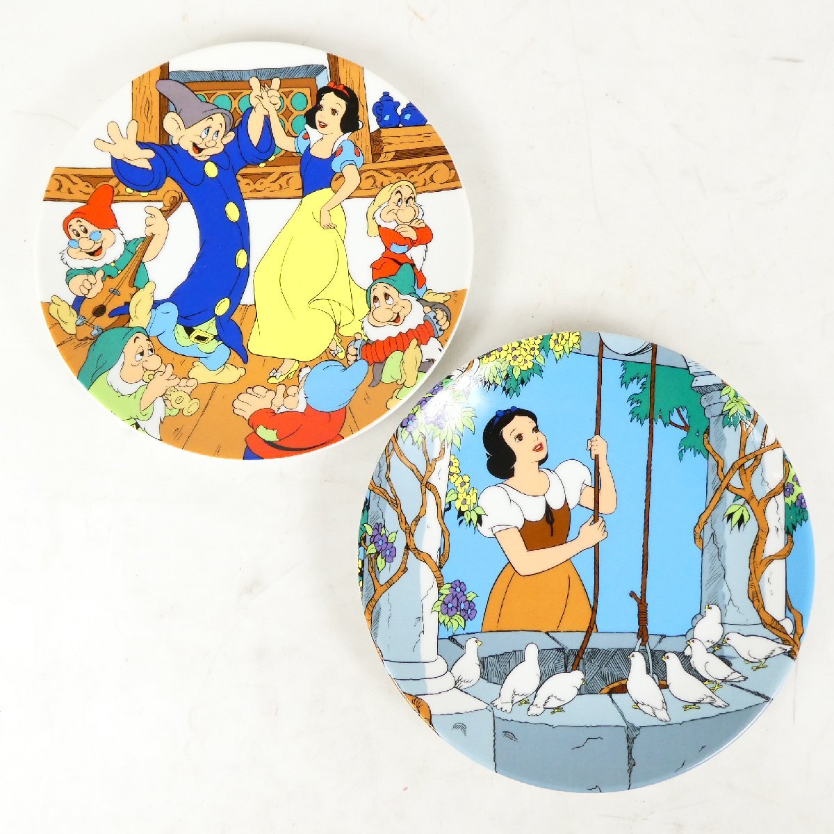 白雪姫 プレート 2点セット ディズニー コレクション シリアル入り ヴィンテージ The Dance At The Wishing Well コレクション品■GC094s■