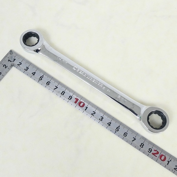 両口ギヤーレンチ ギヤレンチ ギアレンチ 12角 14×15mm ストレート メガネレンチ 工具 ハンドツール 新品 ■TP336s■