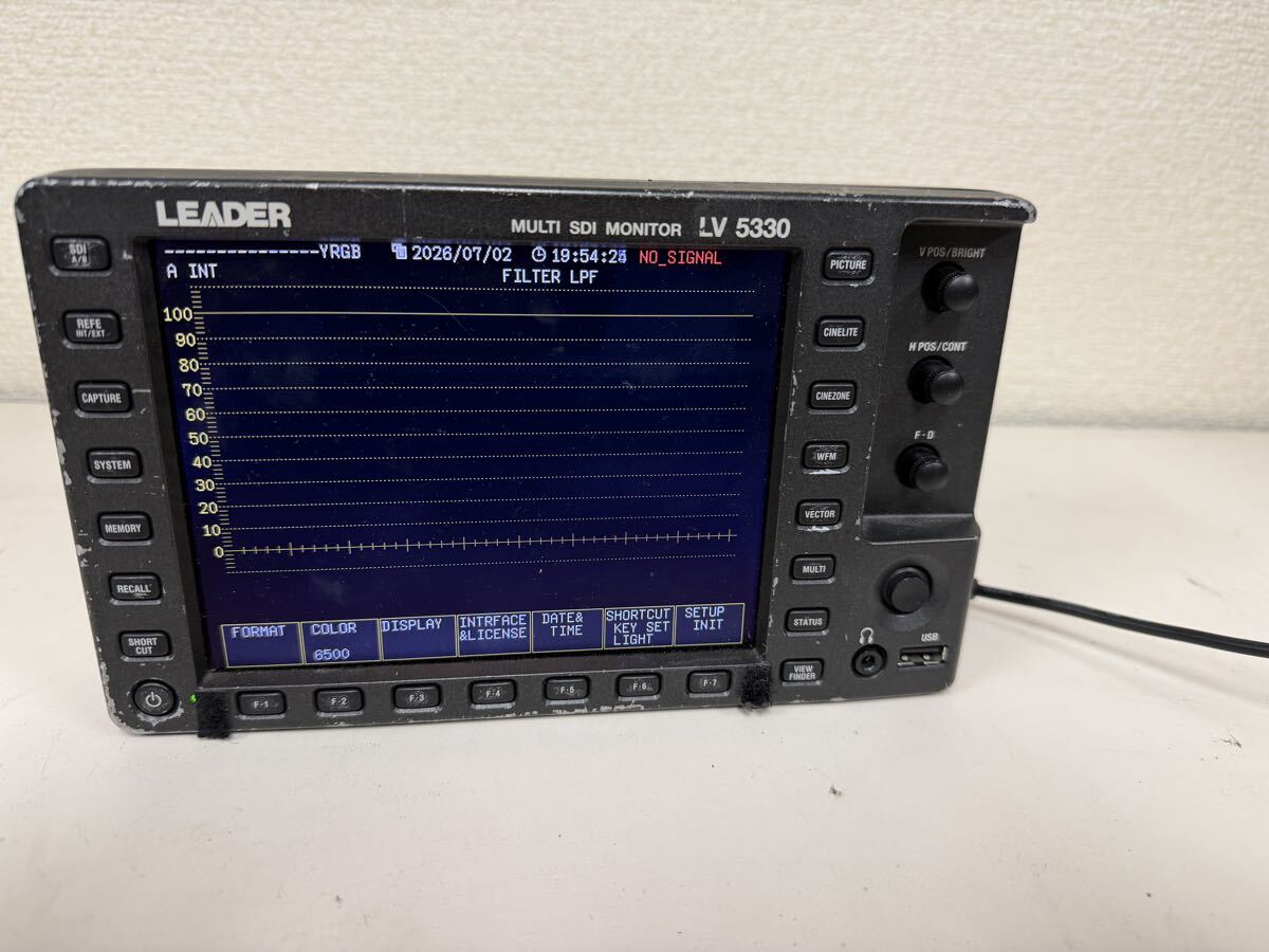 リーダー マルチSDIモニター　LEADER LV5330　HD-SDI SD-SDI 対応小型波形モニター　ベクトルスコープ