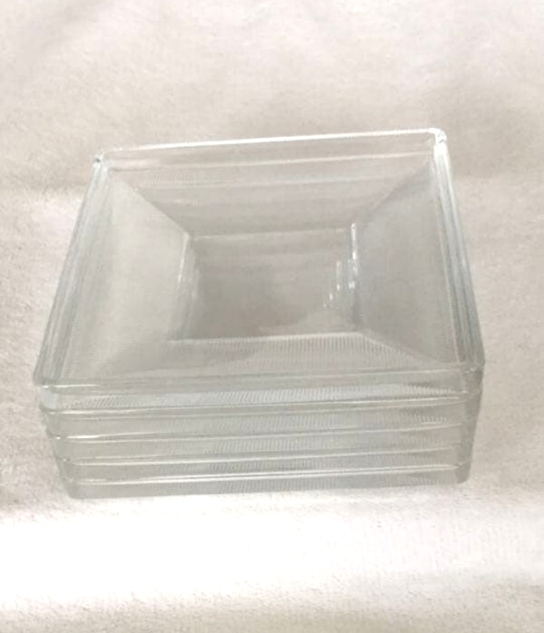 前畑陶器 花銀彩小鉢揃 ガラス 小皿 5客 未使用品 昭和レトロ