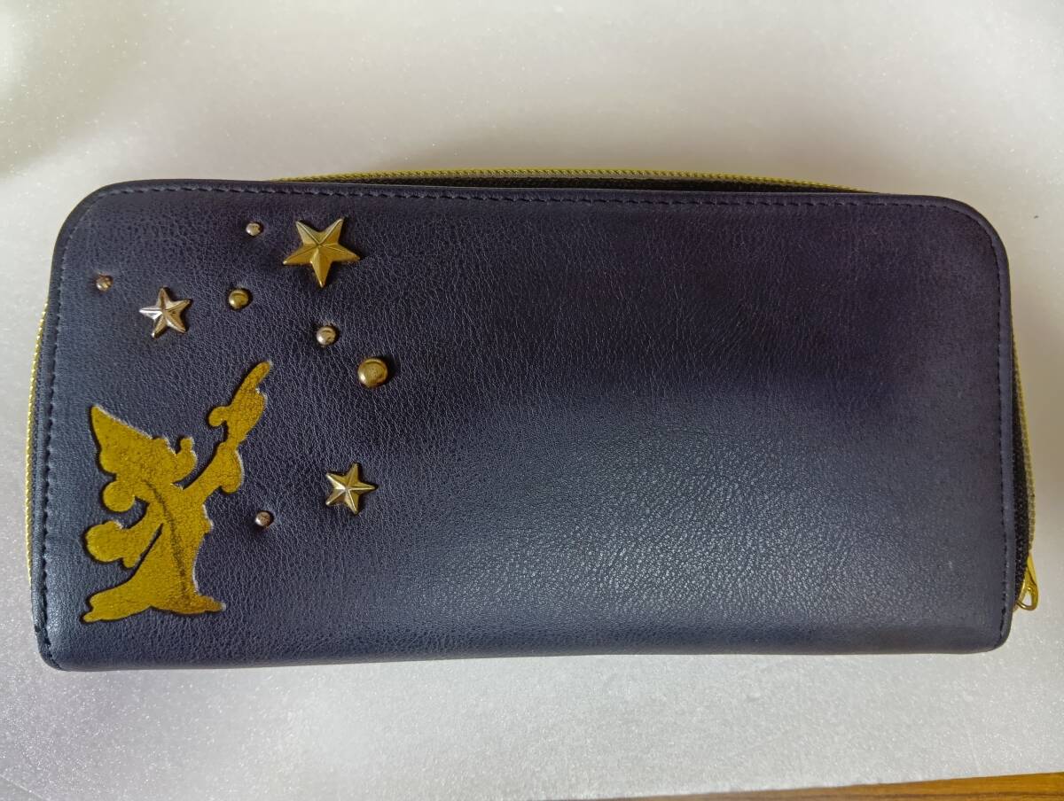DISNEY ミッキー ディズニー　ファンタジア　長財布　ネイビー　【KT-R-207】0731