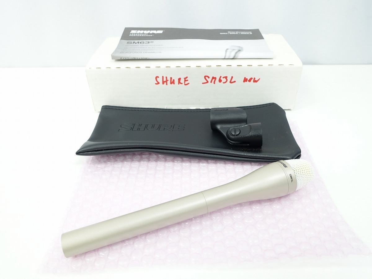 SHURE SM63L 定番インタビューマイク 無指向性 美品 *452402