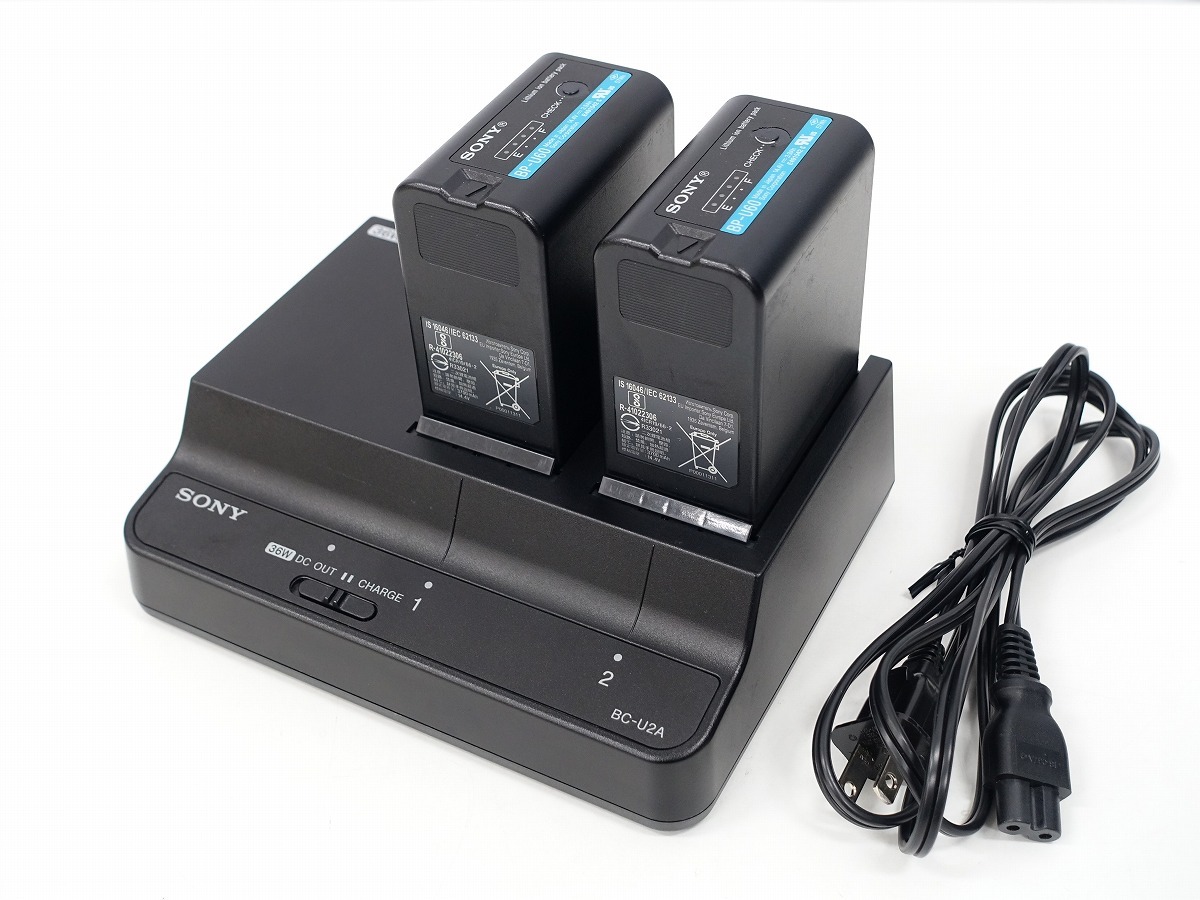 SONY BC-U2A バッテリーチャージャー BP-U60 バッテリー2個 付き *452983
