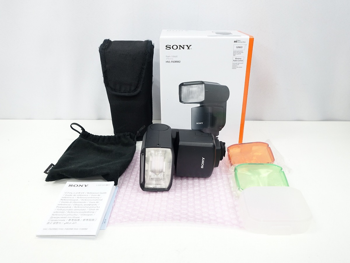 【美品】 SONY HVL-F60RM2 大光量フラッシュ ストロボ 動作品 αシリーズのカメラ本体などに *452675
