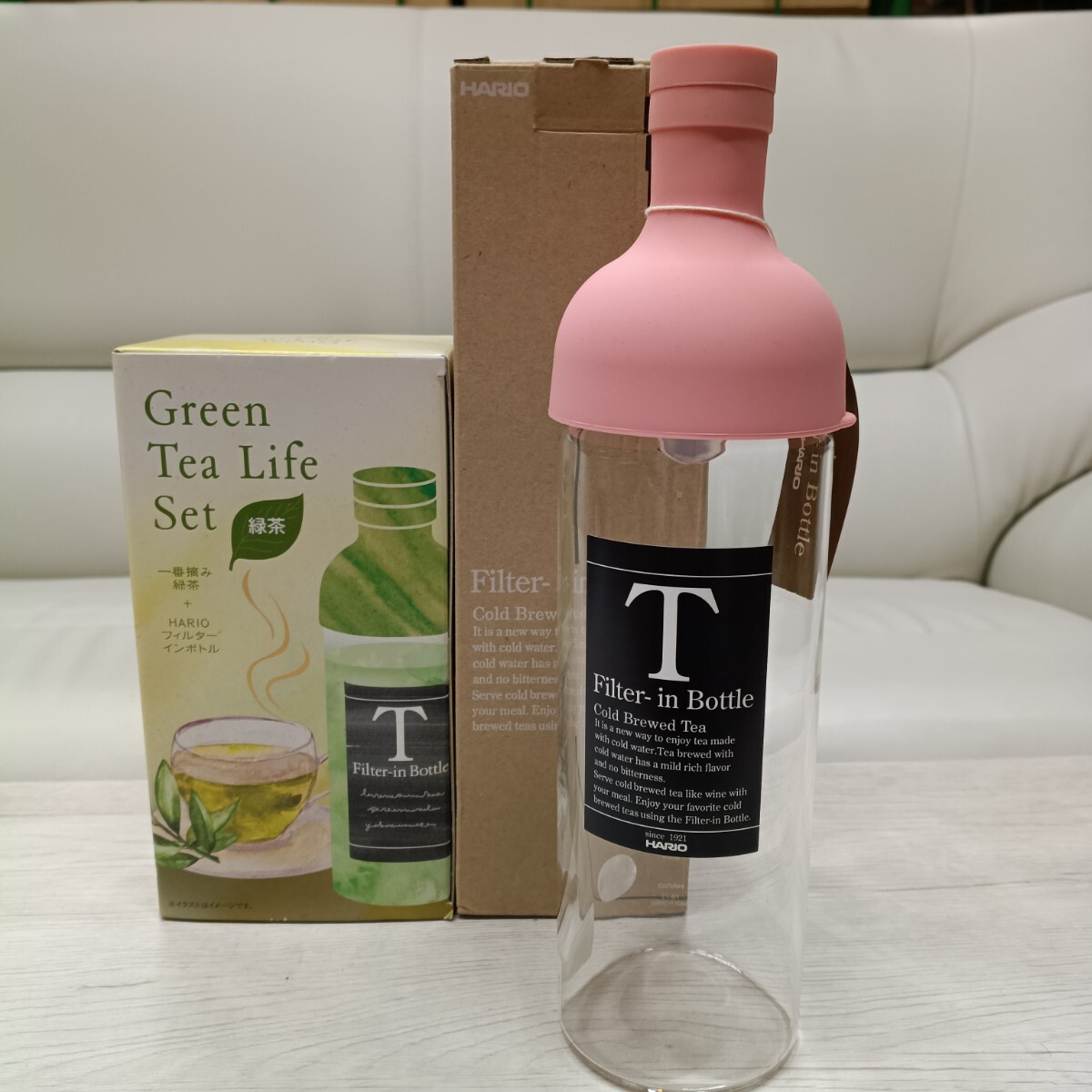 7-11 HARIO ハリオ Filter-in Bottle フィルターインボトル ピンク Green Tea Life Set 冷茶ボトル 水出し茶 ボトル 未使用保管品