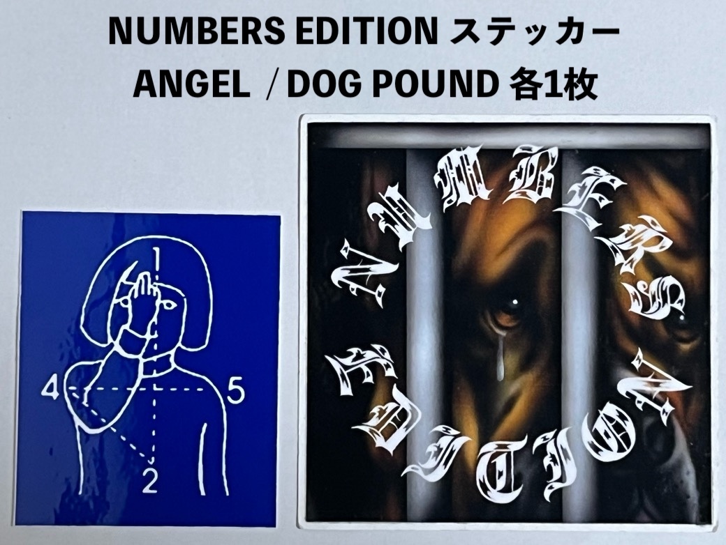 NUMBERS EDITION STICKER ANGELE / DOG POUND 計2枚 未使用品 ナンバーズエディション ステッカー エンジェル ドッグパウンド