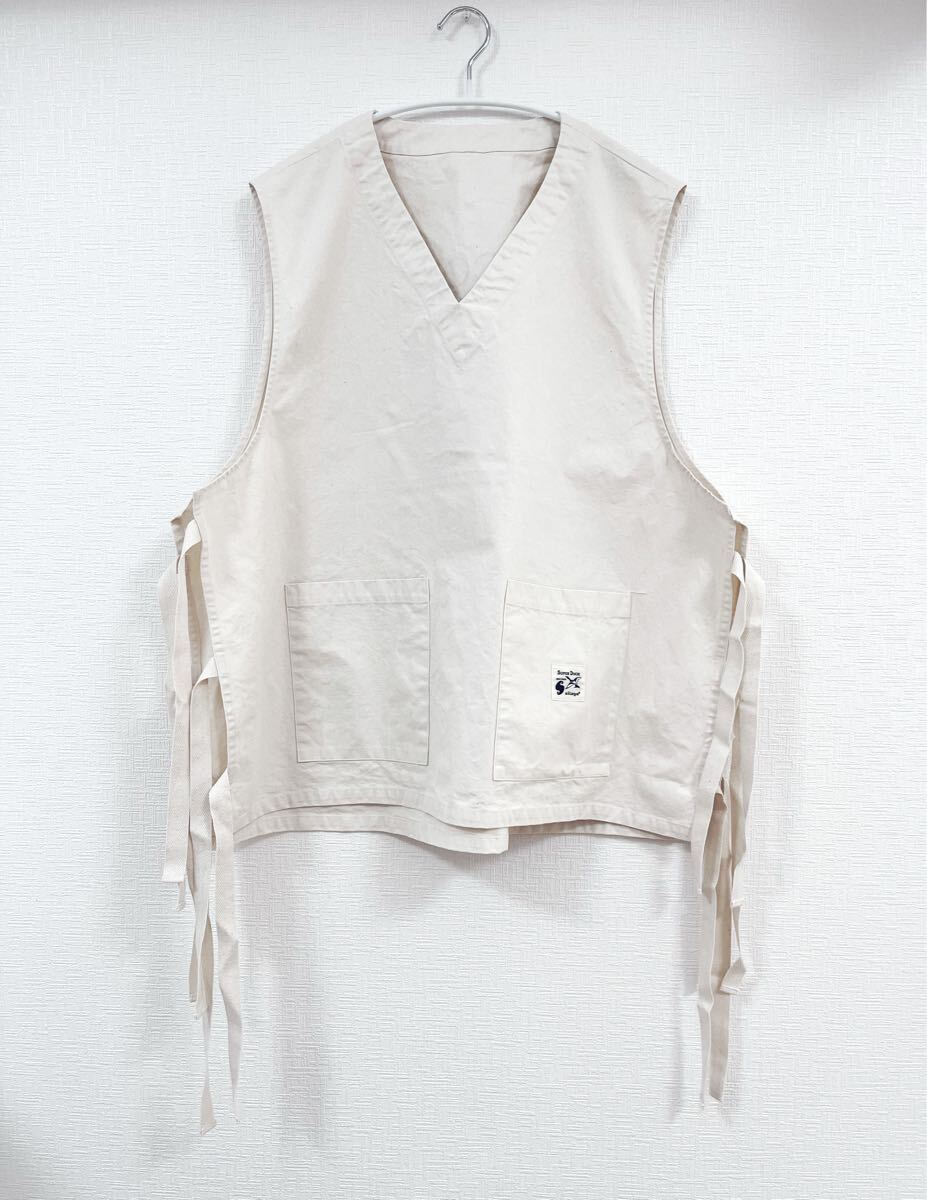 激レアコラボ★sillage Ivory apron vest ベスト エプロン