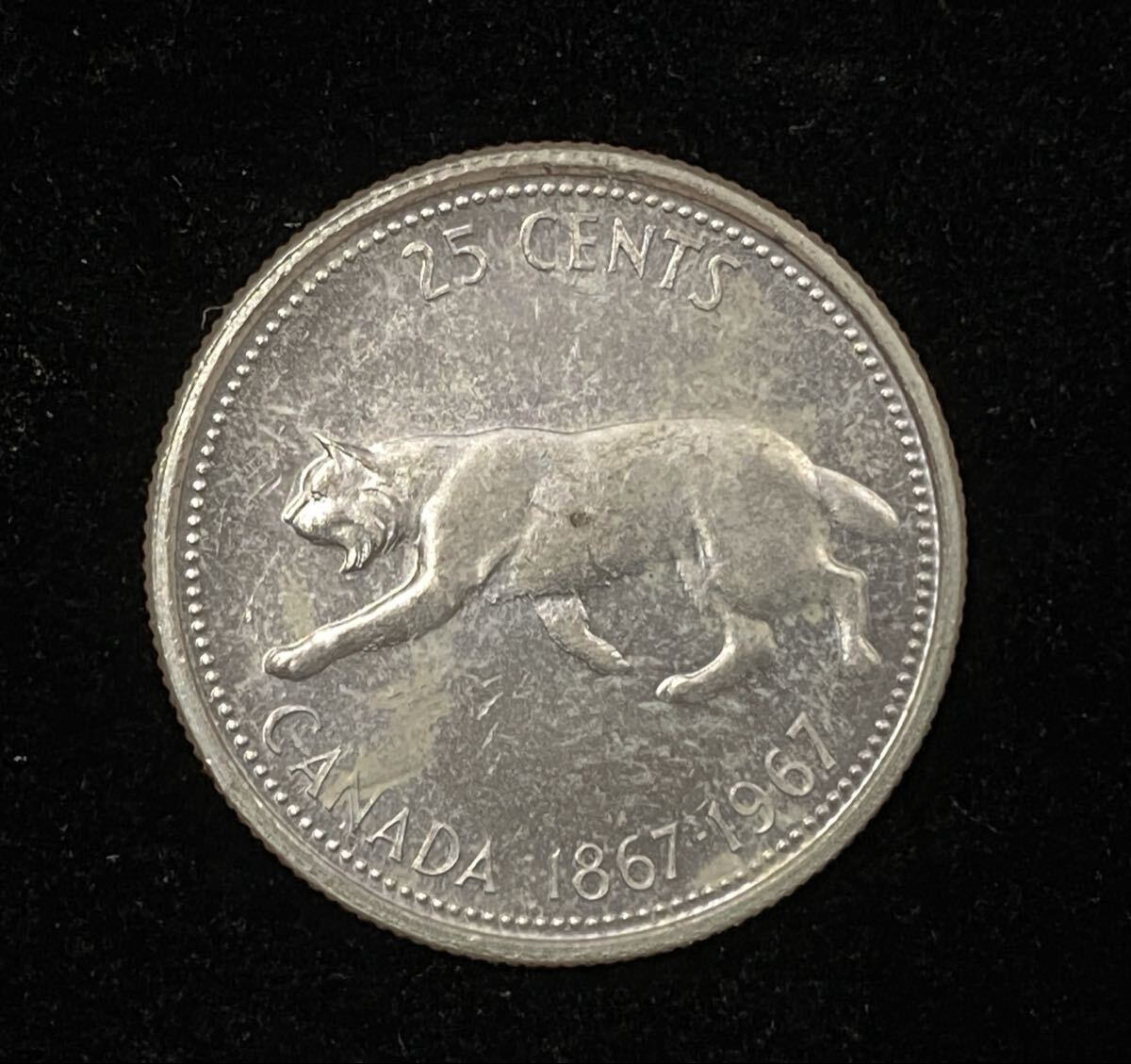 カナダ 1967年 25セント 建国100周年記念　銀貨 コイン/古銭-148