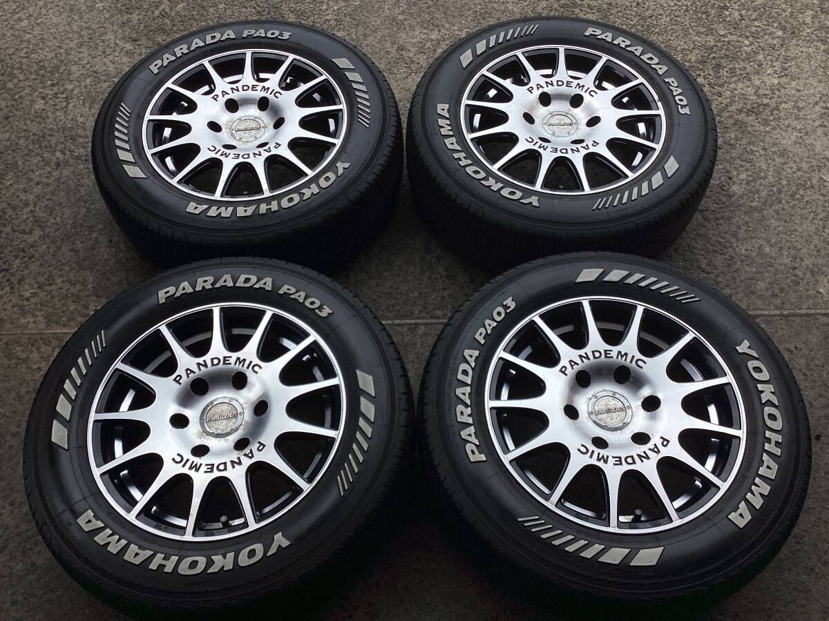 M9660 FABULOUS ファブレス 16インチ 6.5J +38 139.7/6H＆215/65R16C 109/107S PARADA 夏タイヤ 4本 ハイエース 200系