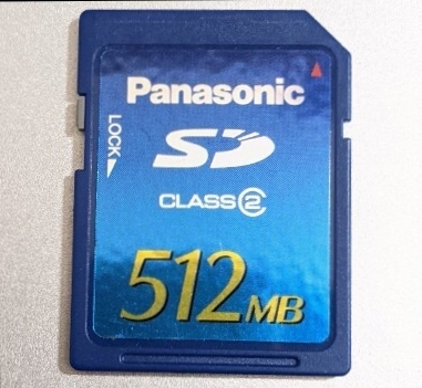 512MB Panasonic SDカード SDメモリーカード CLASS2 動作確認済み