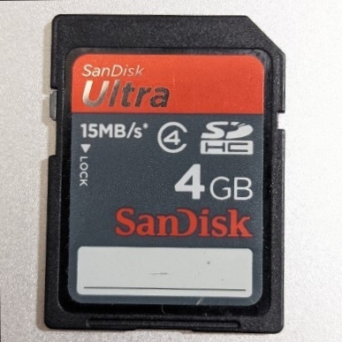 4GB SanDisk Ultra SDカード SDHCカード 動作確認済み CLASS4 15MB/s
