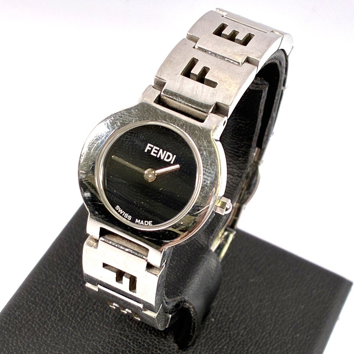 ■FENDI フェンディ 腕時計 3050L ブラック文字盤 レディース クォーツ 不動 【買取まねきや】■