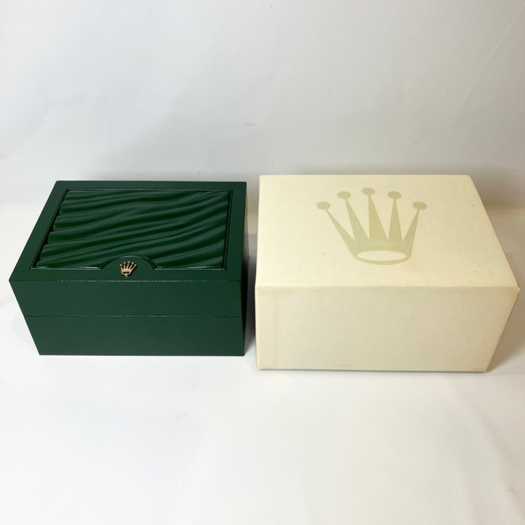 ■ROLEX 空き箱 ロレックス 純正BOX 39137.71 外箱 内箱 ケース グリーン 計1点 【買取まねきや】