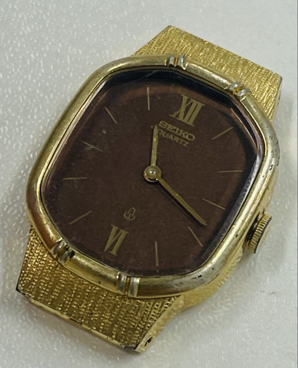 SEIKO セイコー クォーツ 1400-5460 フェイスのみ 1円スタート 2針 不動品 QZ 腕時計 スクエア ヴィンテージ