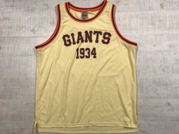 読売ジャイアンツ GIANTS 1934 Fanatics ファナティクス 無地 ノースリーブ 野球ゲームシャツ タンクトップ ベージュ サイズ不明 メンズ