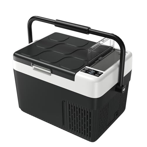 EUHOMY 車載冷蔵庫 12L ポータブル冷蔵庫 バッテリー内蔵可能 ハンドル付き 車載冷蔵庫 小型 -20℃～20℃ 急速冷凍