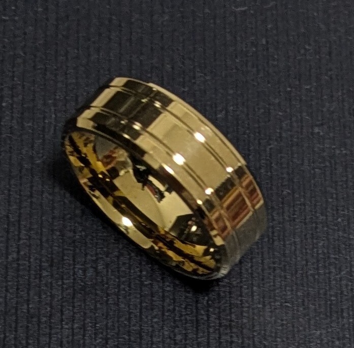 1円スタート！ シンプルリング 指輪 18金メッキ 21号