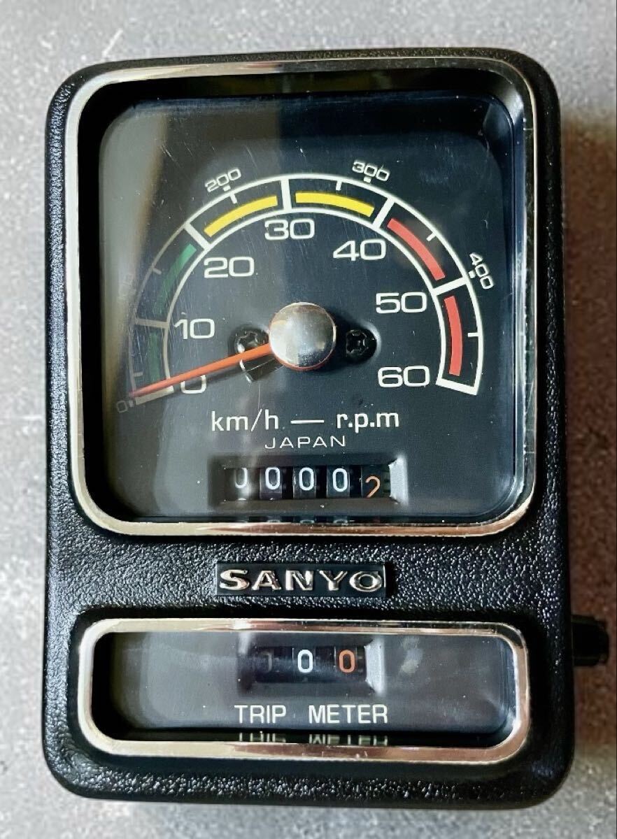 ★未使用品 デコチャリ SANYO サンヨー 自転車用 スピードメーター アナログ 昭和レトロ★
