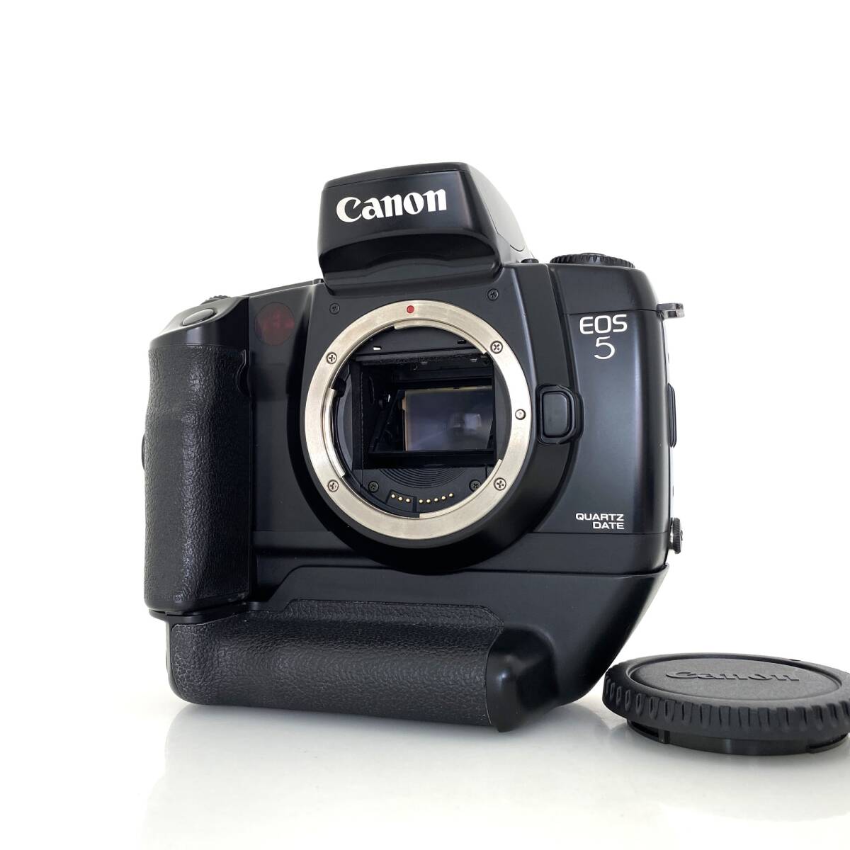 【キヤノン】Canon EOS 5 QUARTZ DATE フィルムカメラ + VERTICAL GRIP #T778