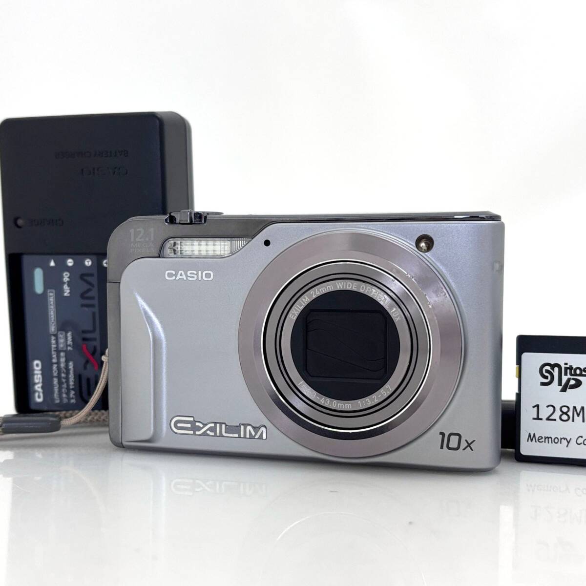 【カシオ】CASIO EXILIM EX-H10 グレー デジタルカメラ +バッテリー +充電器 #U353
