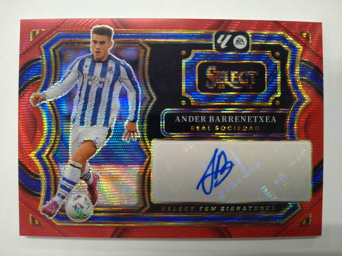 PANINI 2025-26 SELECT LA LIGA SF-AB ANDER BARRENETXEA FEW SIGNATURES RED WAVE PRIZM 特価 アンデル バレネチェア 直筆サイン AUTO