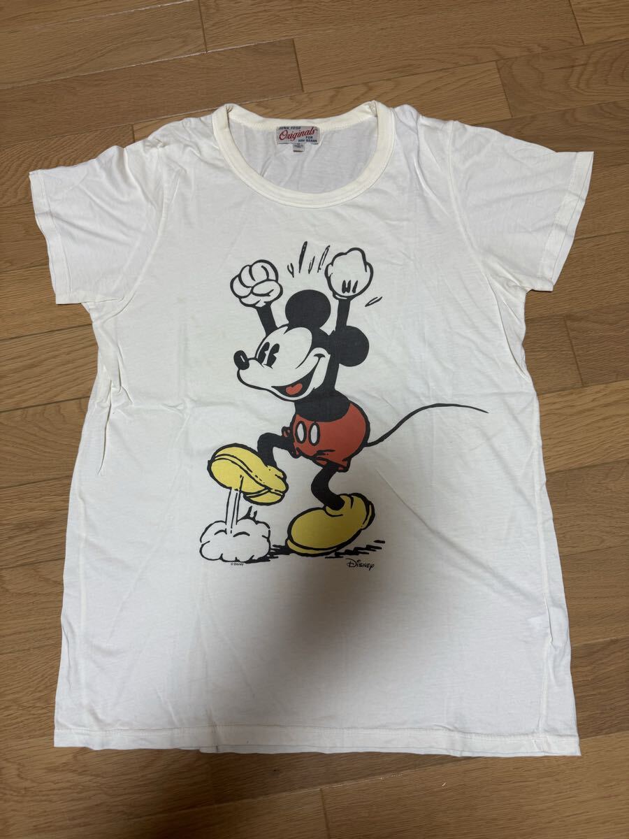 JUNK FOOD Originals for Ray BEAMS ミッキーマウス Tシャツ　クリーム色　Mサイズ　J-972